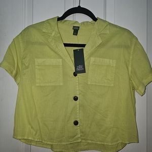 Wild Fable Neon Green Crop Top